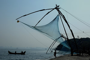 Fishing at Kochi backwaters